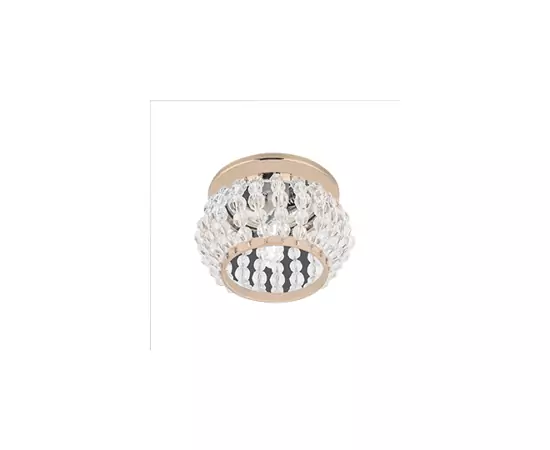 496513 - Gauss CR048 св-к встр. G9 Круг шарики с ободком 90(55)x85 Кристалл/Золото (2)