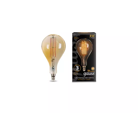 742002 - Gauss LED Vintage Filament A160 E27 8W(780lm) 160x300 Amber 2400K 2K 149802008 (2)