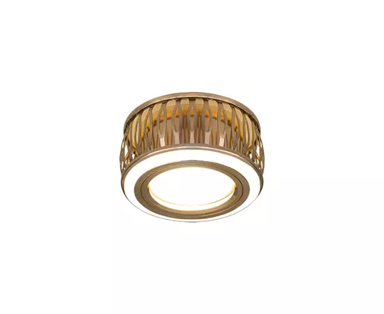 558226 - Gauss BL096 св-к встр. 3W MR16 Круг с подсветкой 3000K GU5.3 Золото/Белый (2)