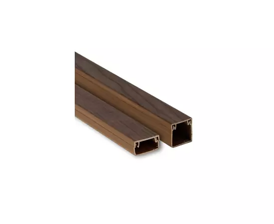 458589 - EKF кабель-канал ПВХ темное дерево (дуб) 25х25 2м (цена за 1м) (32м в уп.) kk-25-25d (2)