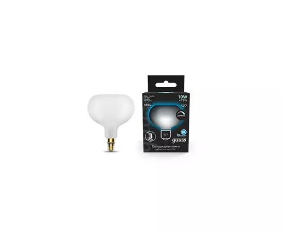 784880 - Gauss Filament А190 10W(890lm) 4100K 4K E27 milky матов. димм. филамент (нитевидная) 1017802210-D (2)