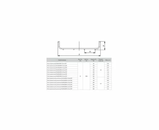 721182 - EKF Лоток проволочный 30х100х3000-3,8мм (длина 3м, цена за м) LP30100-3,8 (3)