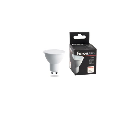 807875 - Feron.PRO MR16 GU10 230V 10W(840lm) 2700K 2K матовый 57x50 OSRAM LED LB-1610 38161 (2)