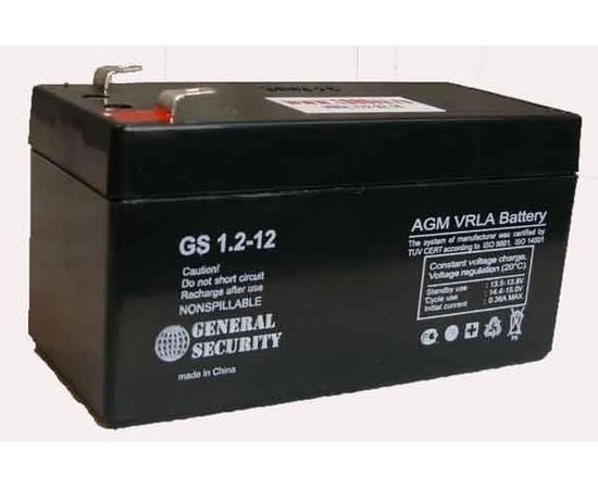 326881 - Аккумулятор 12V 1.2 Ah General Securiti 12-1.2 (1)