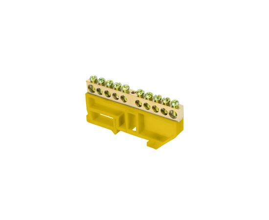 676456 - EKF Шина N Ноль (нул.) N 6x9мм 10 отверстий латунь желтый изолятор на DIN-рейку PROxima sn0-63-10- (2)