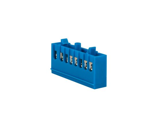 676502 - EKF Шина N Ноль (нул.) N 6х9мм 8 отверстий латунь синий изолированный корпус на DIN-рейку PROxima (2)