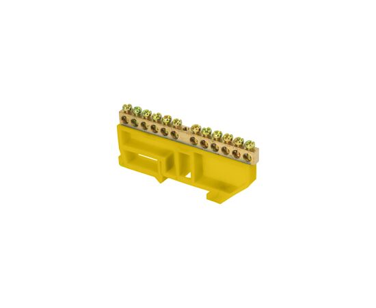 676469 - EKF Шина N Ноль (нул.) N 6х9мм 12 отв. латунь желтый изолятор на DIN-рейку розн. стикер PROxima sn (2)
