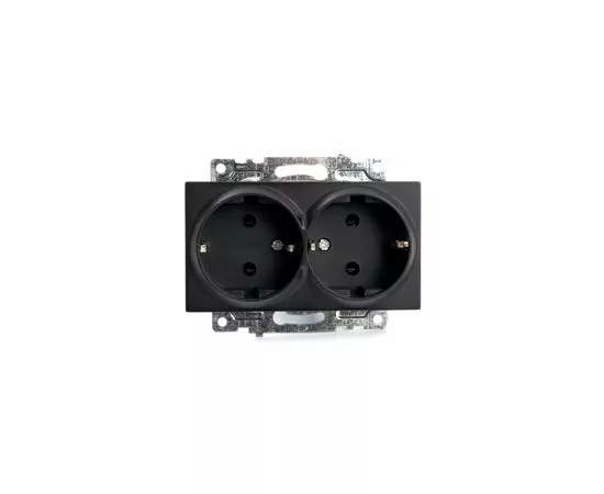 814371 - STEKKER Катрин мех. роз. СУ 2 мест.16А земля с защитной шторкой, черный GLS16-7114-05 39612 (2)