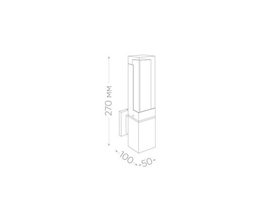 815469 - Feron св-к уличный/садовый св/д на стену 5W(250lm) 4000K 4K чер 100x50x270 DH601 11705 (3)