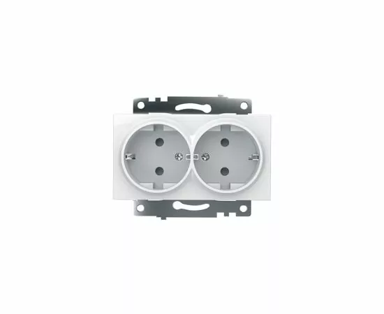 814369 - STEKKER Катрин мех. роз. СУ 2 мест.16А земля с защитной шторкой, белый GLS16-7114-01 39574 (2)