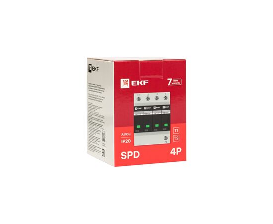 829362 - EKF PROxima устройство защиты от импульсных перенапряж Т1+Т2 Iimp 12.5kA In 20kA 275V 4+0 OV12-4-504 (4)