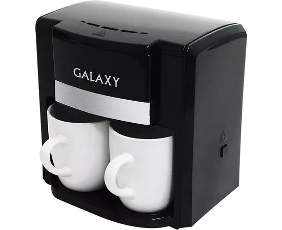645326 - Кофеварка Galaxy GL-0708 черная, 750Вт, 2 чашки (объем 0,3л), съемн.многоразовый фильтр (1)