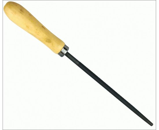 729594 - 3-ON Напильник с деревянной ручкой №2, круглый, 250 мм, 04-08-250 (1)