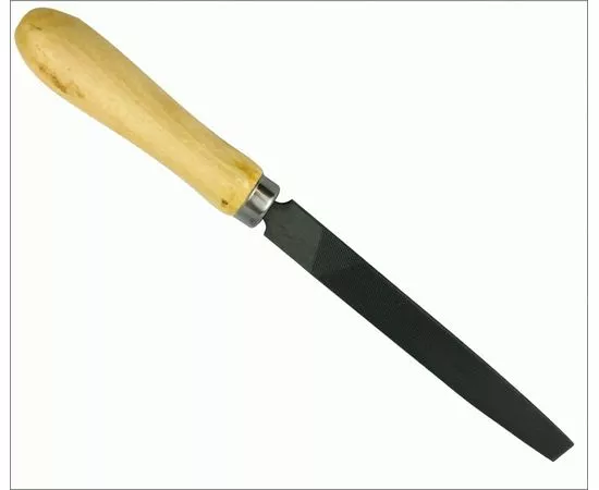 729600 - 3-ON Напильник с деревянной ручкой №2, плоский, 250 мм, 04-07-250 (1)