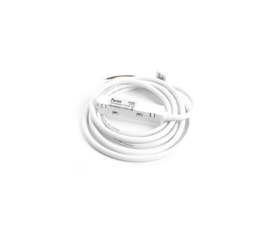 835930 - Feron Соединитель-коннектор для магнитного шинопровода, белый токоввод 2м LD3001 41970 (2)