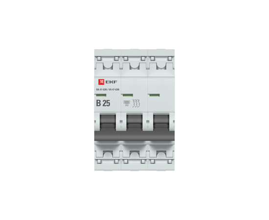 841317 - EKF автоматический выкл. ВА 47-63N 3P 25А (B) 6кА PROxima M636325B (2)