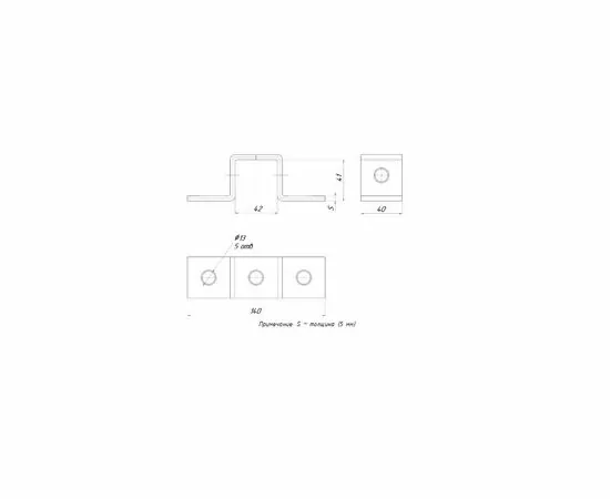 699794 - EKF STRUT-пластина П-образная 5 отверстий stpp5 (3)