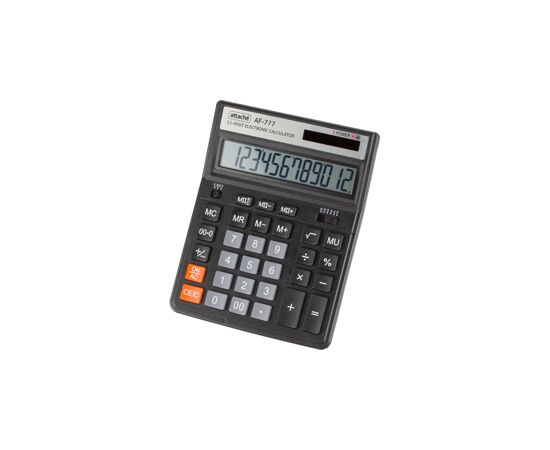 868292 - Калькулятор настольный ПОЛН/Р Attache AF-777,12р,дв.пит,200x155мм, черный Арт.1572675 (4)