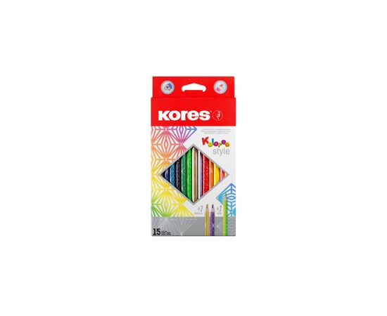 868192 - Карандаши цветные 15 цв. 3-гран Kores Kolores Style, 93310 Арт.1311704 (3)