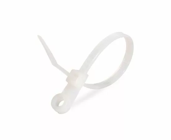 863315 - Fortisflex хомут (стяжки) нейлон КСО 4х110 белый (уп.100шт, цена за уп) 80528 с отверстием под винт (1)