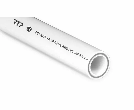 864448 - РосТурПласт Труба PP-R PN 25 DN 20х3,4,полипр,армир.стекл,длина 2м,ГОСТ(25шт-50м/цена/м),белый,14152 (1)