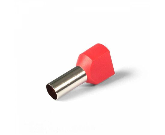 869587 - КВТ наконечник штыревой втулочный изолированный НШВИ(2) 10-14 красный (уп.100шт, цена за шт) 79472 (1)