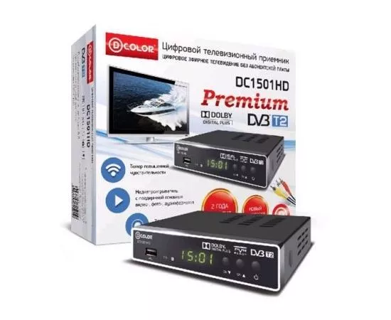 522071 - TV-тюнер (ресивер)D-COLOR DC1501HD,DVB-T2,Full HD,Dolby,RCA,USB,HDMI,диспл,мет (1)