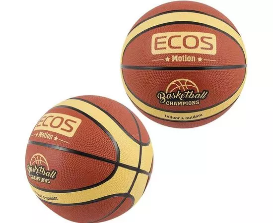 690837 - Мяч баскетбольный ECOS MOTION BB105 (№7, 2 цвета,12 панелей) Ecos 998189 (1)
