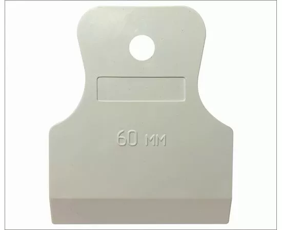 729699 - 3-ON Шпатель резиновый, 60 мм, белый, эконом,(цена за шт.) 02-04-306 (1)