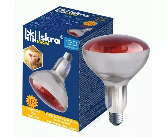 741610 - Лампа ИКЗК R125 150W Е27 инд. упаковка Искра (1)