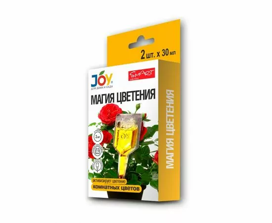 877455 - JOY Удобрение (стимулятор) 30мл. Магия цветения (д/комнатных) 2шт/уп (янтарная кислота+ хитозан) (1)