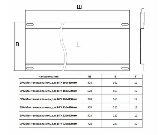 887156 - ЭРА Монтажная панель д/ВРУ 160х600 mp_v16.6 59350 (1)