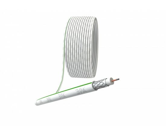 888195 - ЭРА кабель коакс. SAT 703 B, 75 Ом, CCS (оплетка Al 75%), 100м, белый (цена за м) (1)