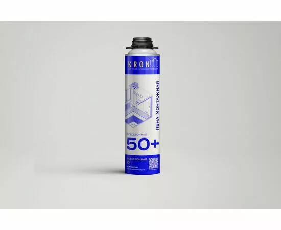 879982 - KRONbuild 50 Пена монтаж. (п/пистолет) всесезонная, 650г, арт.FAS50 (1)