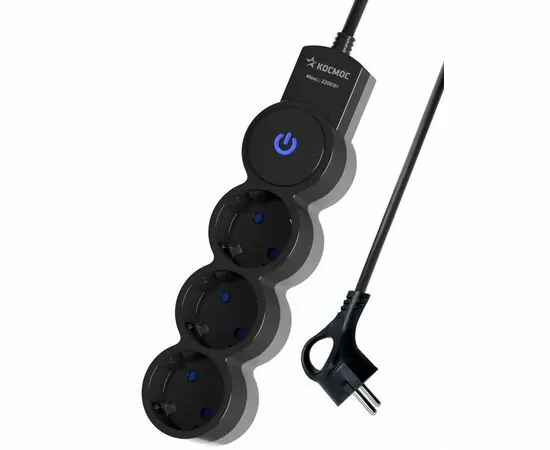 887265 - Космос сет. удлинитель ПВС 3х0.75 3роз. 5м 10А/2200Вт земля.выкл.шт. черный YKsm5m-3g-Z-V10A-B (1) 887265 - Космос сет. удлинитель ПВС 3х0.75 3роз. 5м 10А/2200Вт земля.выкл.шт. черный YKsm5m-3g-Z-V10A-B (1)