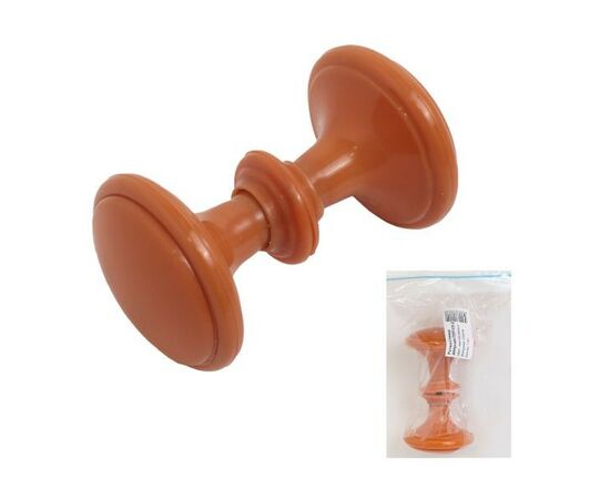 888172 - Ручка-кнопка дверная пластик РДП-03-2 светлое дерево Инд.упаковка+ШК (100) Башкирия (1)
