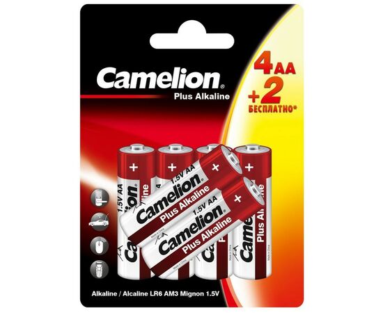 889205 - Элемент питания Camelion Plus Alkaline LR6/316 BL4+2 NEW (1)