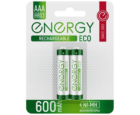 889274 - Аккумулятор Energy Eco NIMH-600-HR03/2B (АAА) (цена за шт, мин 2 шт) 104986 (1)