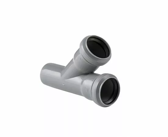 868974 - РосТурПласт Тройник канализационный ВК 40/40х45 мм, серый, 36381 (1)