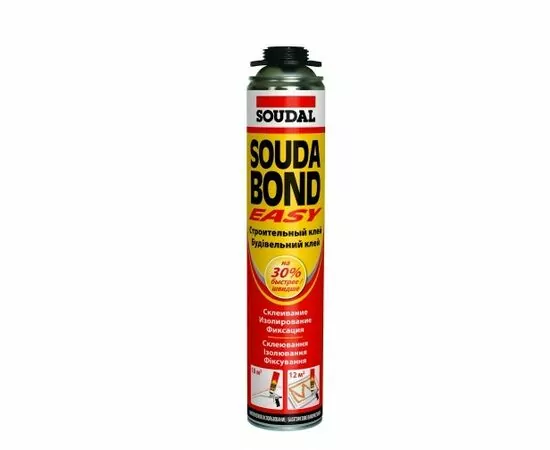 889752 - SOUDAL (Соудал) Soudabond Easy Клей-пена (п/пистол) летняя (=25кг клея) 750мл (+5..+25С), арт.121618 (1)