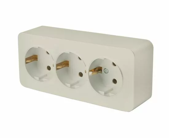 890606 - Stekker СОФИЯ роз. ОУ 3мест. (земля) 16А сл. кость MST16-13-04 49501 84 (1)