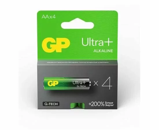 888803 - Элемент питания GP Ultra Plus G-TECH 15A LR6/316/AA BL4  15AUPA21-2CRSB4 (1)