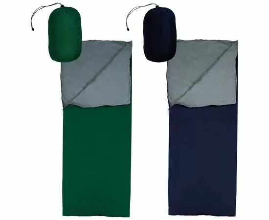 892542 - Спальный мешок-одеяло СМ001 (зелёный/серый+синий/серый) 102086 Ecos (1)