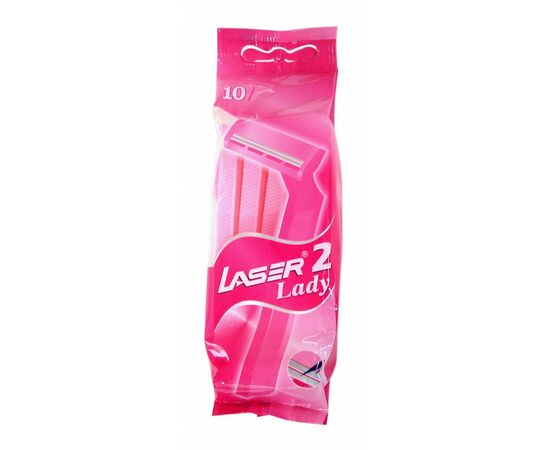 890491 - Станок для бритья женский Лазер 2 Леди 2-лезв. однораз. 10шт Laser арт.1123 (1)