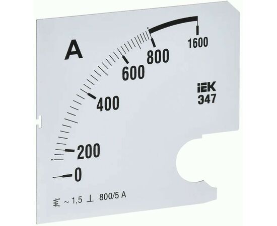 894737 - IEK шкала сменная для амперметра Э47 800/5А кл. точн. 1,5 96х96мм (1)