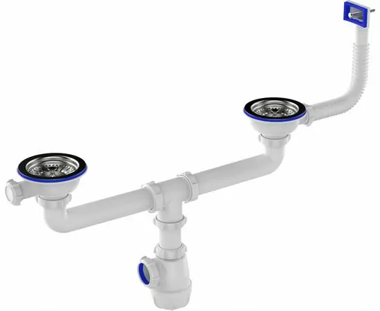 876679 - Aquant Сифон для кухни 3 1/2х40 сдвоенный, с прямоугольным переливом, D0145-4-MR (1)