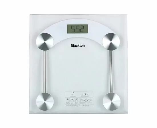 895471 - Весы напольные Bt BS1011 до 180кг дел 100г, 28*28см, стекло (CR2032*1 компл) Blackton (1)