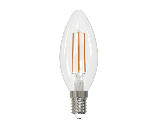 897273 - Volpe лампа св/д свеча C35 E14 димм. 6W(600lm) 3000K 2K прозрачная LED-C35-6W/3000K/E14/CL/DIM/SLF (1)