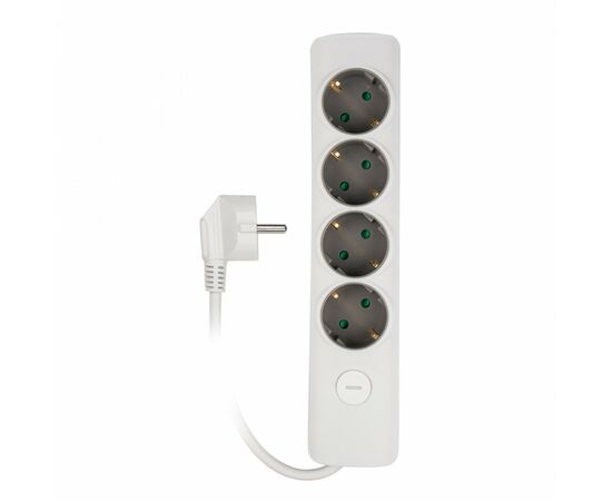 897299 - Jazzway сет. удл. ПВС 3x1 16A 4 роз. 5м земля, выкл. белый ET-04-500W земля, выкл..5051836 (1)