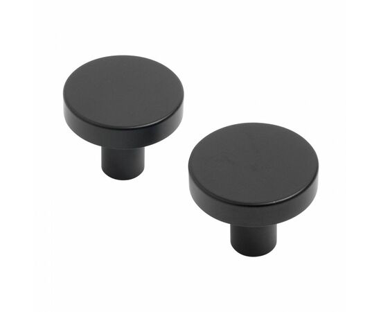 896946 - Ручка-кнопка мебельная Knob AP2401 BL мат. черн. 2шт (цена за пару (25, 250) StahlBuro (1)